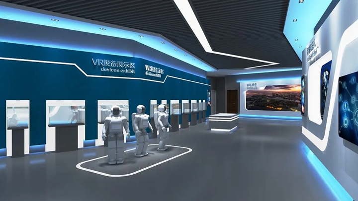 VR设备展示區(qū)域在数字展厅中的效果