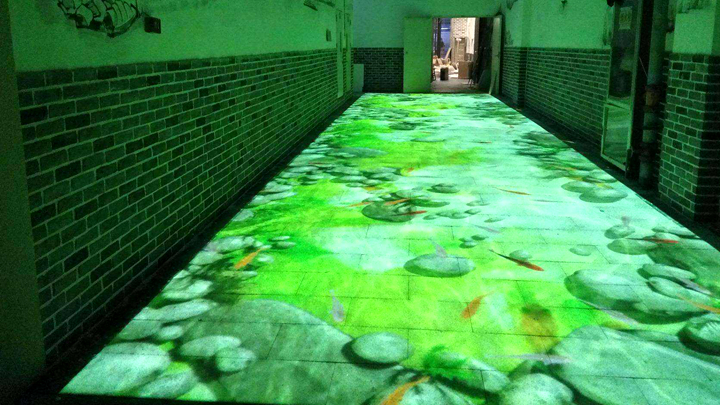 地面互动投影在走廊中的应用(yòng)